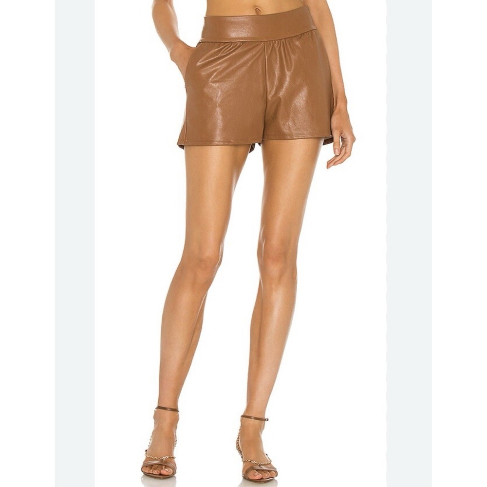 Commando Size M Cocoa Faux Leather Relaxed Shorts Minimalist Quiet Luxury